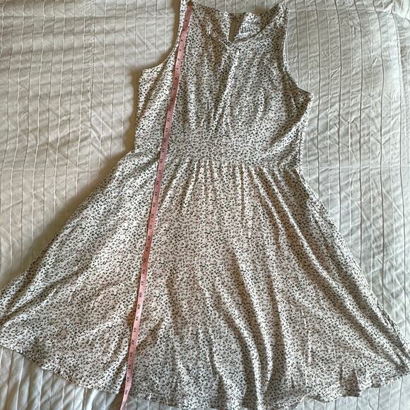 Pact Sustainable Organic Cotton Tank Dress, White/green/pink leopard Size M - Picture 8 of 8